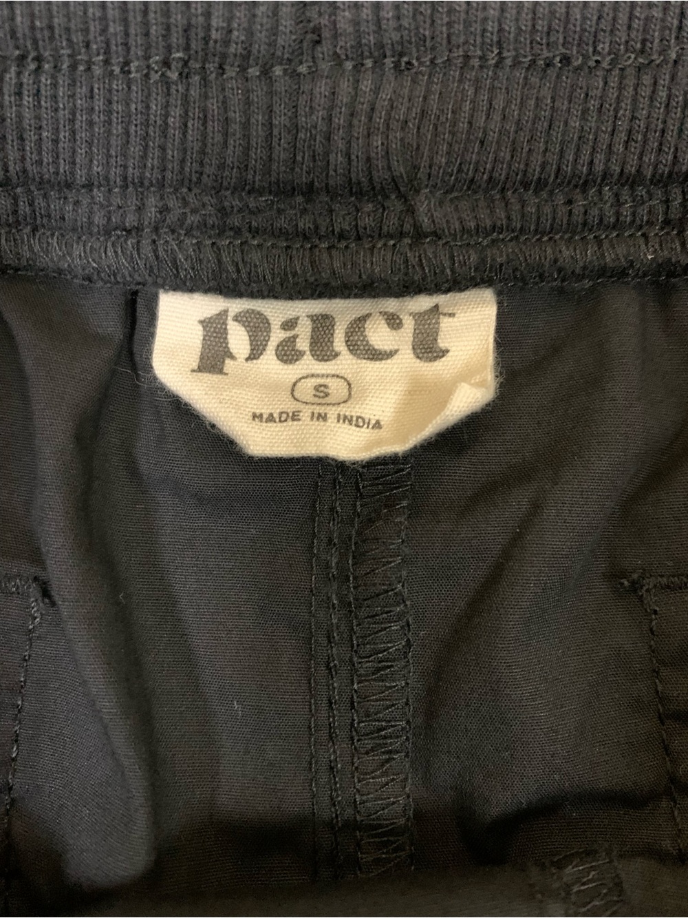 Pact Women's Black Track Jogger Pants - Picture 3 of 4